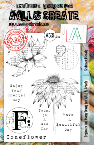 Aall and Create Stamp Set A5 Textured Florals (AALL-TP-531) (DISCONTINUED) Aall and Create Stamp Set A5 Textured Florals (AALL-TP-531) (DISCONTINUED)