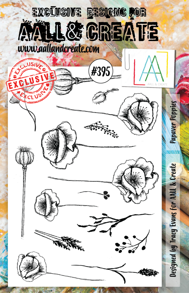 Aall and Create Stamp Set A5 Papaver Poppies (AALL-TP-395) (DISCONTINUED) Aall and Create Stamp Set A5 Papaver Poppies (AALL-TP-395) (DISCONTINUED)