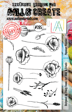 Aall and Create Stamp Set A5 Papaver Poppies (AALL-TP-395) (DISCONTINUED) Aall and Create Stamp Set A5 Papaver Poppies (AALL-TP-395) (DISCONTINUED)