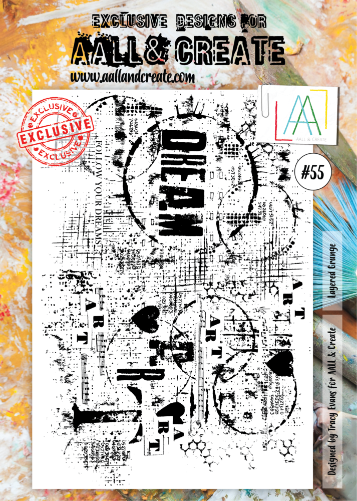 Aall and Create Stamp Set A4 Layered Grunge (AALL-TP-055) (DISCONTINUED) Aall and Create Stamp Set A4 Layered Grunge (AALL-TP-055) (DISCONTINUED)