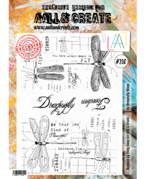 Aall and Create Stamp Set A4 On Dragonfly Wings (AALL-TP-230) (DISCONTINUED)