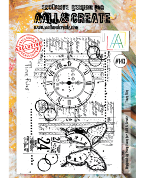 Aall and Create Stamp Set A4 Times Flies (AALL-TP-143) (DISCONTINUED)