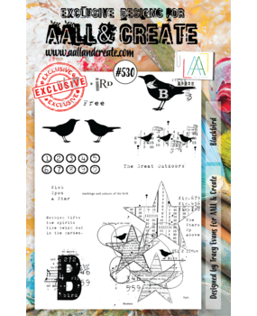 Aall and Create Stamp Set A5 Blackbird (AALL-TP-530) (DISCONTINUED)