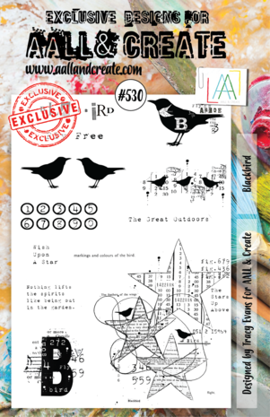 Aall and Create Stamp Set A5 Blackbird (AALL-TP-530) (DISCONTINUED) Aall and Create Stamp Set A5 Blackbird (AALL-TP-530) (DISCONTINUED)