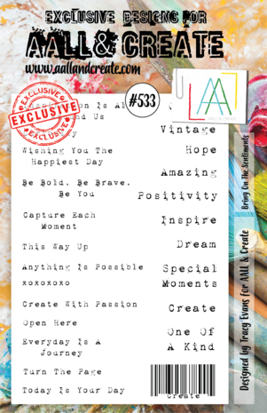 Aall and Create Stamp Set A5 Bring On The Sentiments (AALL-TP-533) (DISCONTINUED) Aall and Create Stamp Set A5 Bring On The Sentiments (AALL-TP-533) (DISCONTINUED)