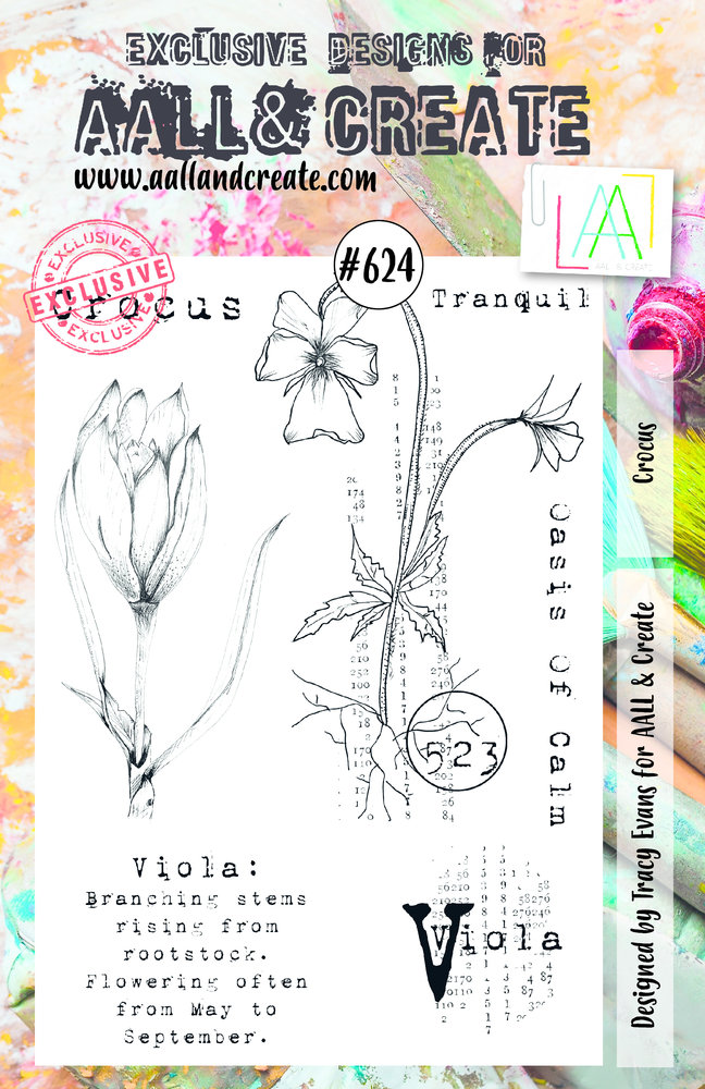 Aall and Create Stamp Set A5 Crocus (AALL-TP-624) (DISCONTINUED) Aall and Create Stamp Set A5 Crocus (AALL-TP-624) (DISCONTINUED)