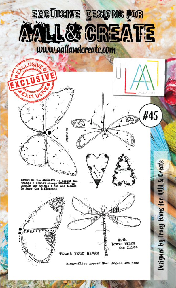 Aall and Create Stamp Set A6 Wings (AALL-TP-045) (DISCONTINUED) Aall and Create Stamp Set A6 Wings (AALL-TP-045) (DISCONTINUED)