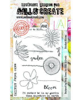 Aall and Create Stamp Set A6 Doodled Blooms (AALL-TP-140) (DISCONTINUED) Aall and Create Stamp Set A6 Doodled Blooms (AALL-TP-140) (DISCONTINUED)