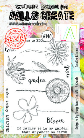 Aall and Create Stamp Set A6 Doodled Blooms (AALL-TP-140) (DISCONTINUED) Aall and Create Stamp Set A6 Doodled Blooms (AALL-TP-140) (DISCONTINUED)