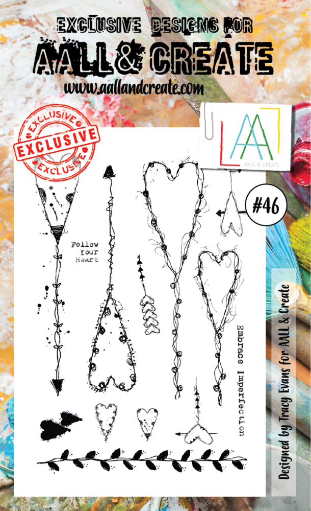 Aall and Create Stamp Set A6 Hearts (AALL-TP-046) (DISCONTINUED) Aall and Create Stamp Set A6 Hearts (AALL-TP-046) (DISCONTINUED)