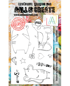 Aall and Create Stamp Set A6 Quirky Friends (AALL-TP-466) (DISCONTINUED)