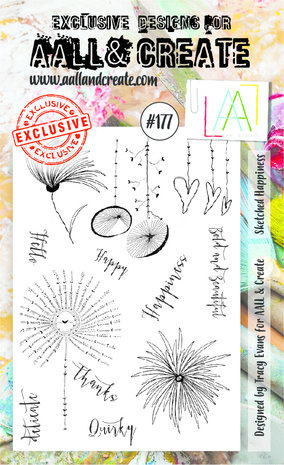 Aall and Create Stamp Set A6 Sketched Happiness (AALL-TP-177) (DISCONTINUED) Aall and Create Stamp Set A6 Sketched Happiness (AALL-TP-177) (DISCONTINUED)