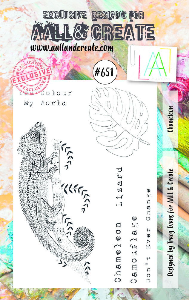 Aall and Create Stamp Set A7 Chameleon (AALL-TP-651) (DISCONTINUED) Aall and Create Stamp Set A7 Chameleon (AALL-TP-651) (DISCONTINUED)