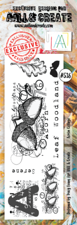 Aall and Create Stamp Set Border Acorn Collage (AALL-TP-536) (DISCONTINUED)