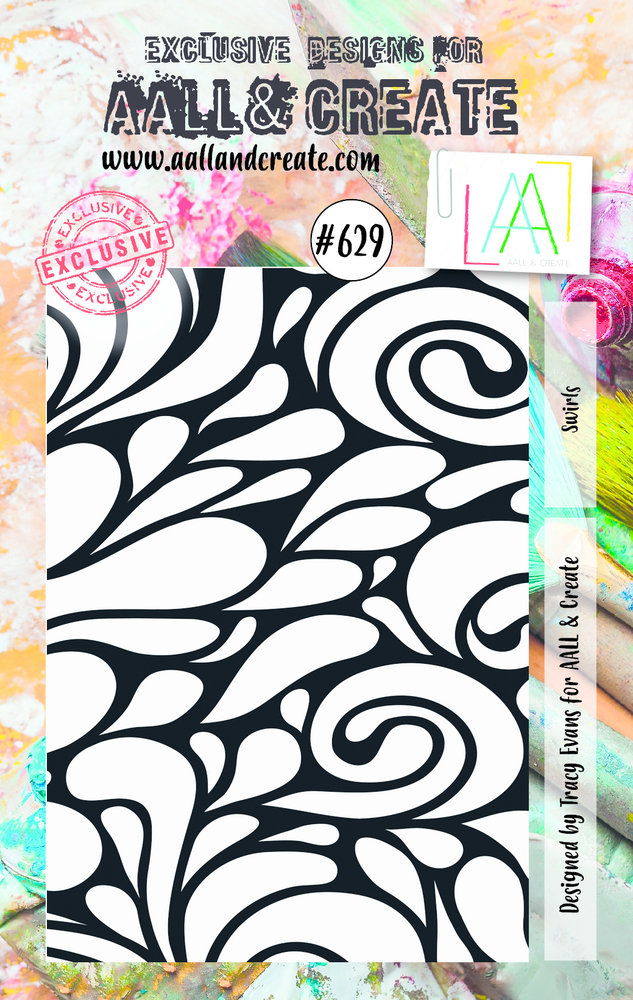 Aall and Create Stamp Set A7 Swirls (AALL-TP-629) (DISCONTINUED)