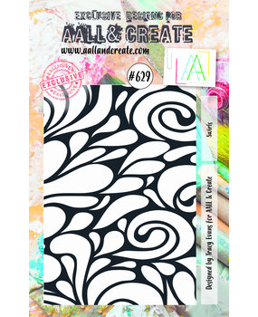 Aall and Create Stamp Set A7 Swirls (AALL-TP-629) (DISCONTINUED)