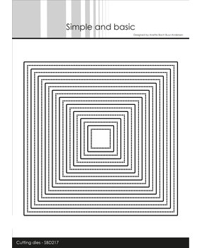 Simple and Basic Single Pierced Square Cutting Dies (SBD217) (DISCONTINUED)