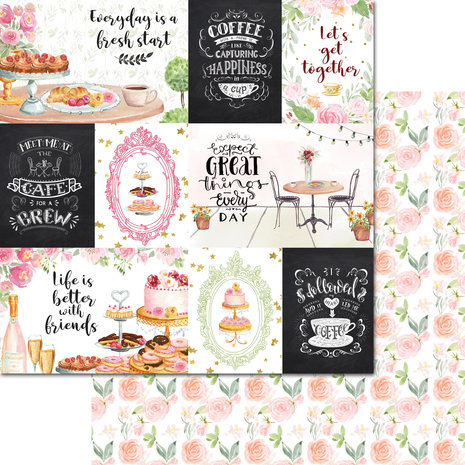 Memory Place Kawaii Paper Goods Let's Brunch 12x12 Inch Paper Pack (MP-60871) (OUTLET)