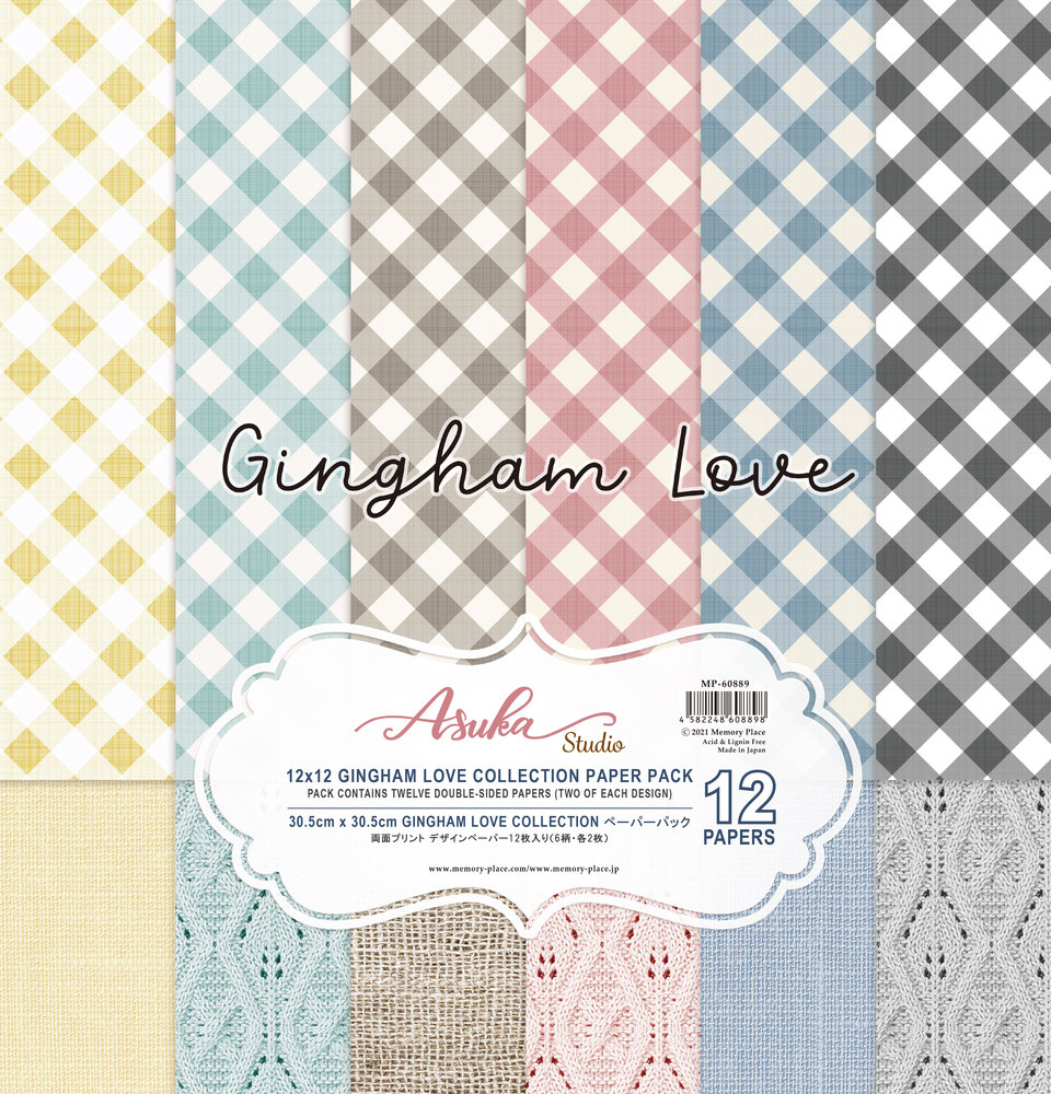 Memory Place Gingham Love 12x12 Inch Paper Pack (MP-60889) (OUTLET)