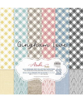 Memory Place Gingham Love 12x12 Inch Paper Pack (MP-60889) (OUTLET)