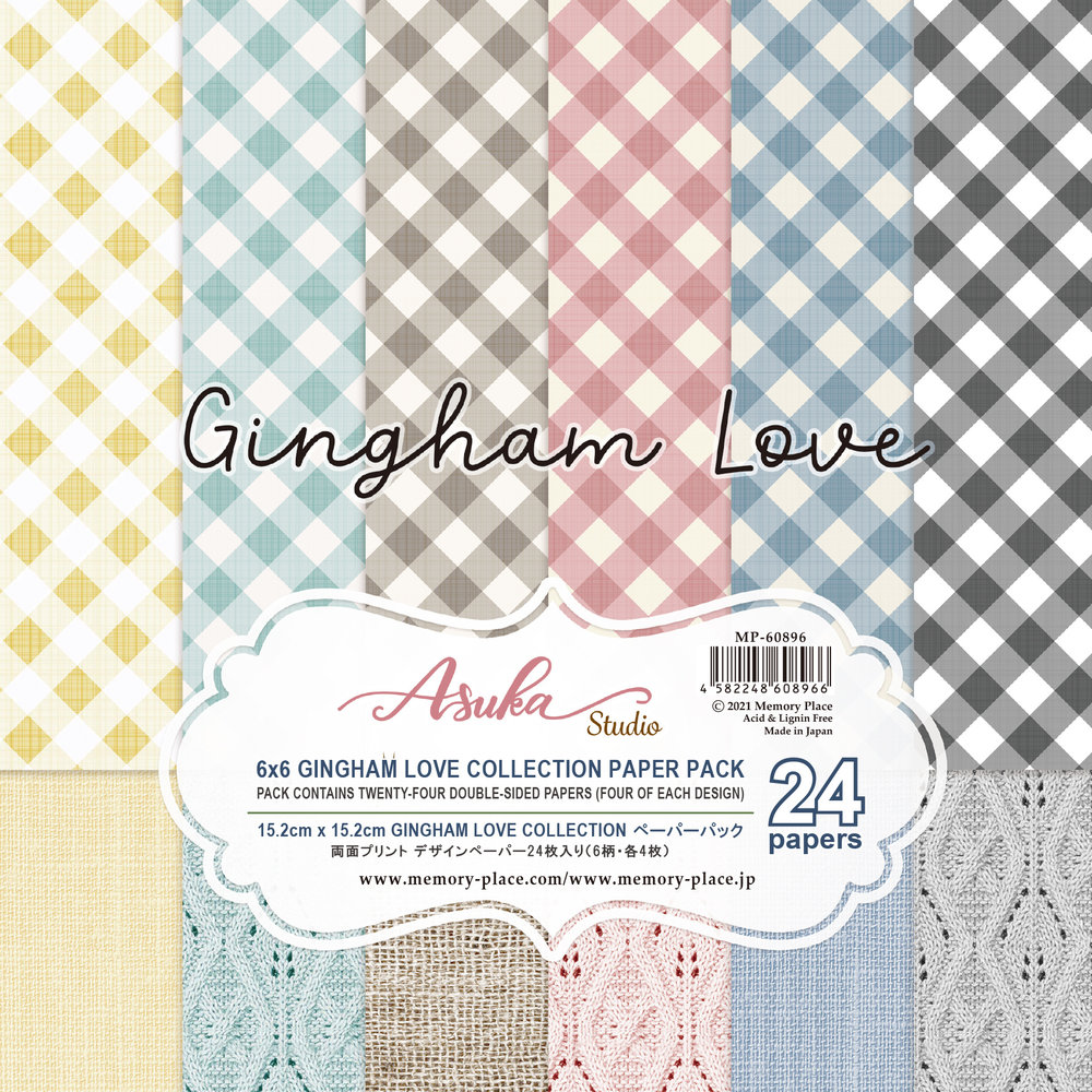 Memory Place Gingham Love 6x6 Inch Paper Pack (MP-60896) (OUTLET)