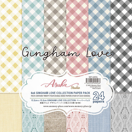 Memory Place Gingham Love 6x6 Inch Paper Pack (MP-60896) (OUTLET)