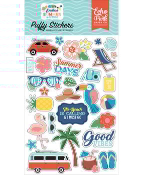 Echo Park Endless Summer Puffy Stickers (ES274066) (DISCONTINUED)