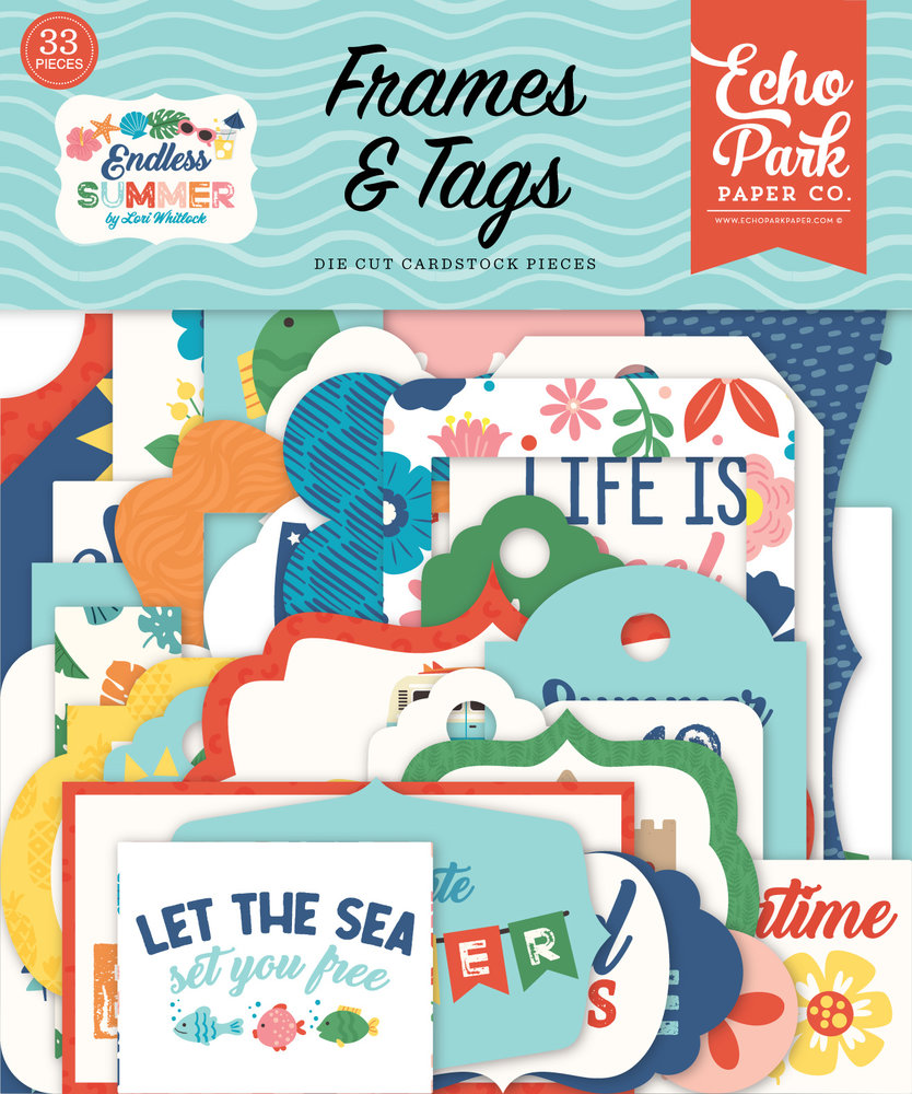 Echo Park Endless Summer Frames & Tags (ES274025) (DISCONTINUED)