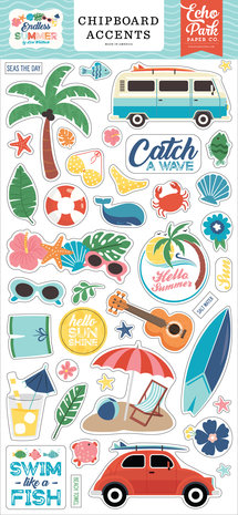 Echo Park Endless Summer Chipboard Accents (ES274021) (DISCONTINUED)