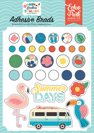 Echo Park Endless Summer Adhesive Brads (ES274020) (OUTLET)