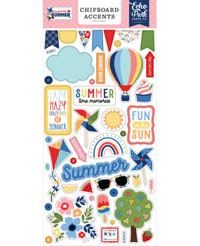 Echo Park My Favorite Summer Chipboard Accents (MYS273021) (DISCONTINUED)