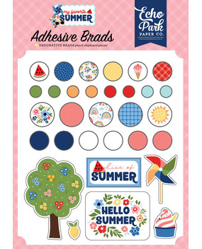 Echo Park My Favorite Summer Adhesive Brads (MYS273020) (DISCONTINUED)