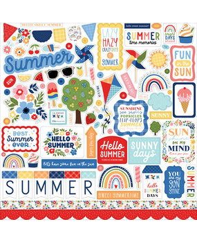 Echo Park My Favorite Summer 12x12 Inch Element Sticker (MYS273014) (DISCONTINUED)