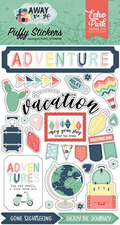 Echo Park Away We Go Puffy Stickers (AWG270066) (OUTLET)