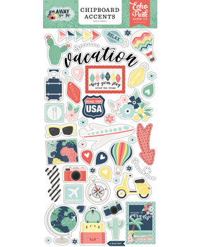 Echo Park Away We Go Chipboard Accents (AWG270021) (OUTLET)