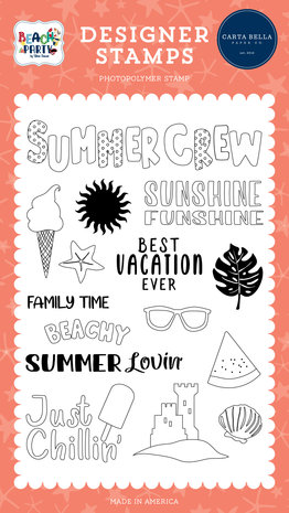 Carta Bella Summer Crew Clear Stamps (CBBE149043) (OUTLET) Carta Bella Summer Crew Clear Stamps (CBBE149043) (OUTLET)