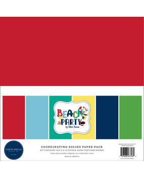 Carta Bella Beach Party 12x12 Inch Coordinating Solids Paper Pack (CBBE149015) (OUTLET)