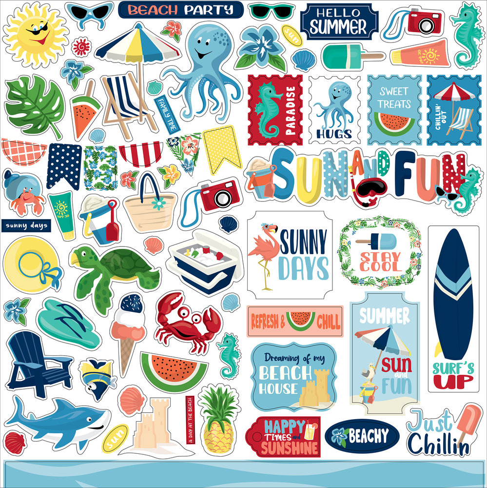 Carta Bella Beach Party 12x12 Inch Collection Kit (CBBE149016) (OUTLET) Carta Bella Beach Party 12x12 Inch Collection Kit (CBBE149016) (OUTLET)