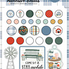 Carta Bella Farmhouse Summer Adhesive Brads (CBFAS150020) (OUTLET)