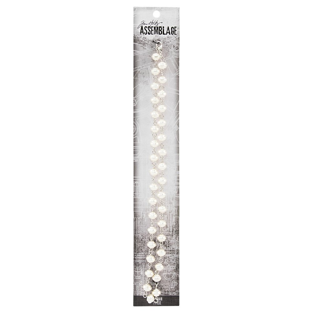 Idea-ology Tim Holtz Assemblage Chain 18 Inch Beaded Swirly Pearl (THA20088) (DISCONTINUED) Idea-ology Tim Holtz Assemblage Chain 18 Inch Beaded Swirly Pearl (THA20088) (DISCONTINUED)