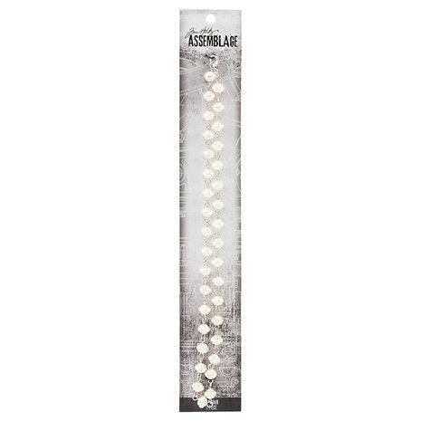 Idea-ology Tim Holtz Assemblage Chain 18 Inch Beaded Swirly Pearl (THA20088) (DISCONTINUED) Idea-ology Tim Holtz Assemblage Chain 18 Inch Beaded Swirly Pearl (THA20088) (DISCONTINUED)