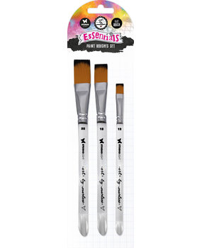Art By Marlene Essentials Paint Brushes Set Flat (3pcs) (ABM-ES-BRUSH01) (BASIC)