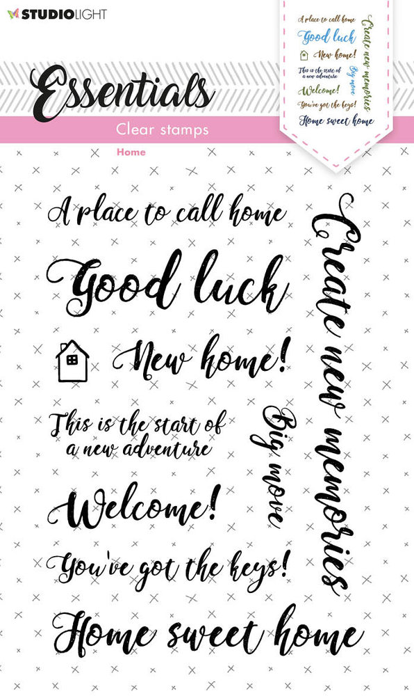 Studio Light Sentiments/Wishes Home Clear Stamps (SL-ES-STAMP180) (OUTLET)