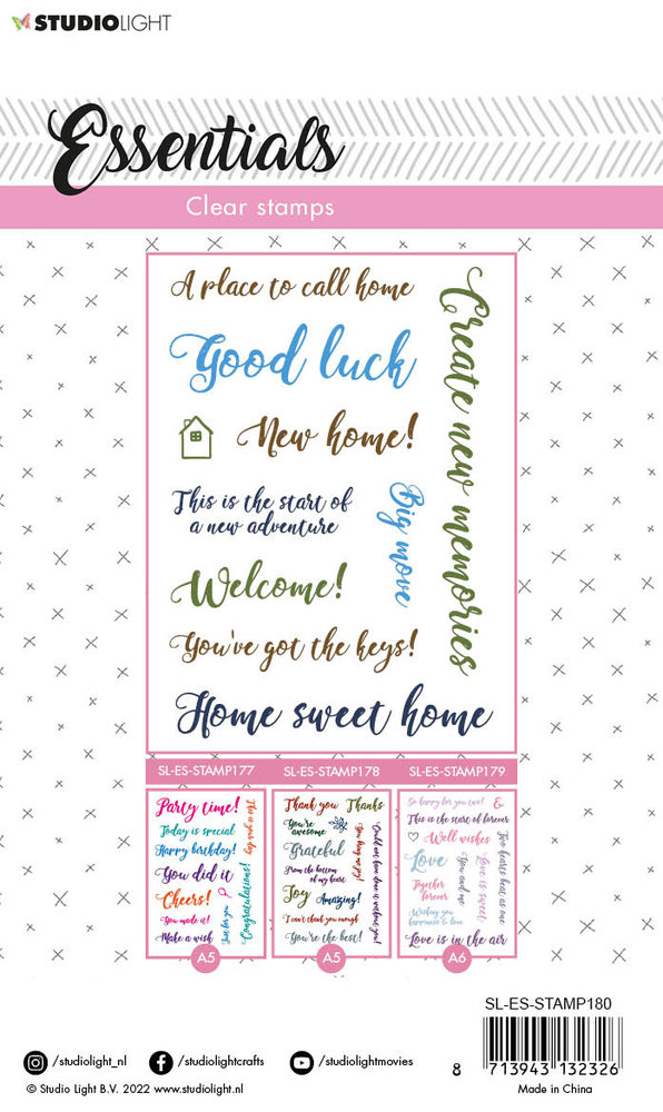 Studio Light Sentiments/Wishes Home Clear Stamps (SL-ES-STAMP180) (OUTLET)