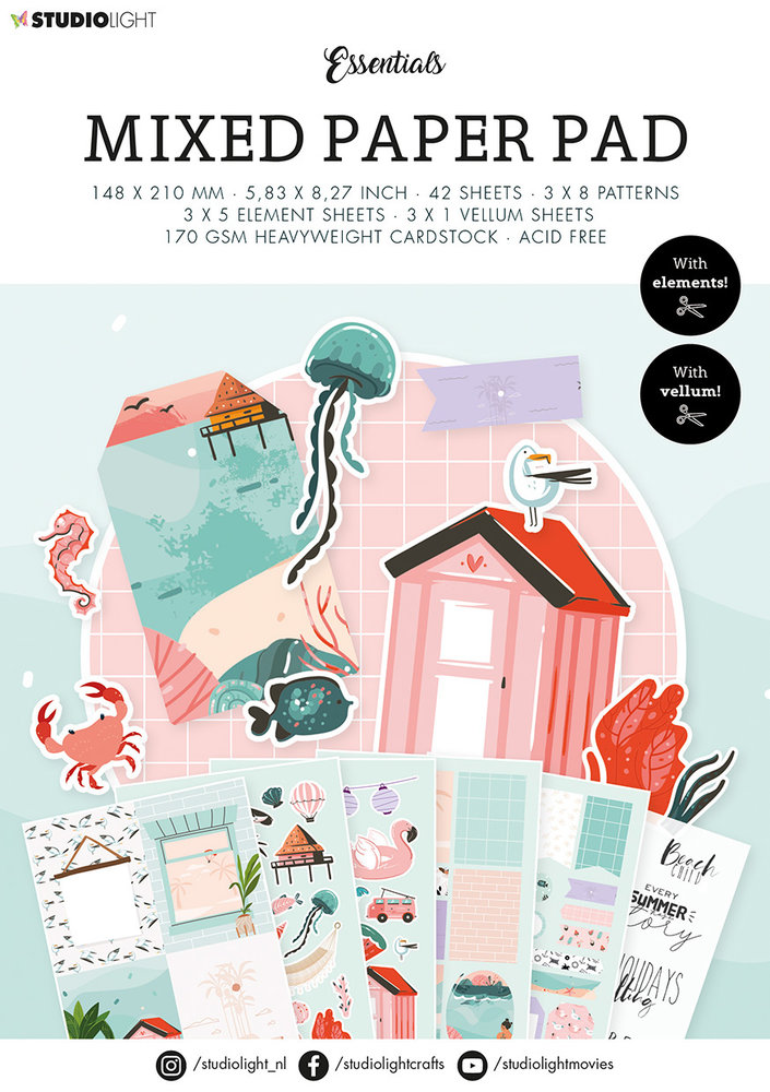 Studio Light Patterns Mixed Paper Pad (SL-ES-MPP14) (OUTLET)