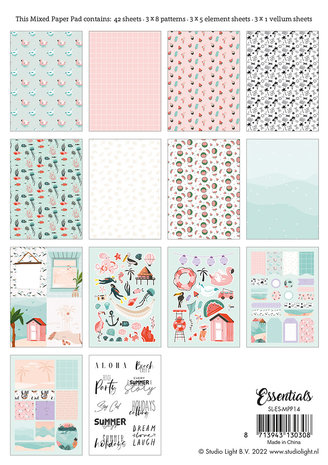Studio Light Patterns Mixed Paper Pad (SL-ES-MPP14) (OUTLET)