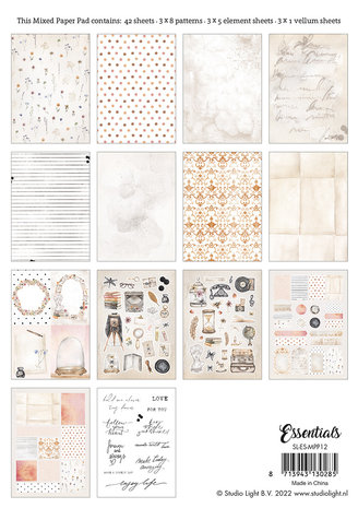 Studio Light Patterns Mixed Paper Pad (SL-ES-MPP12) (OUTLET) Studio Light Patterns Mixed Paper Pad (SL-ES-MPP12) (OUTLET)