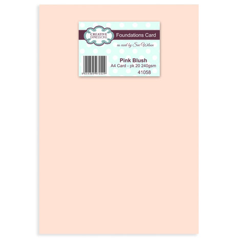 Creative Expressions Sue Wilson Foundations Card Pink Blush A4 240gsm (20pcs) (41058) (OUTLET)