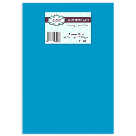 Creative Expressions Sue Wilson Foundations Card Azure Blue A4 230gsm (20pcs) (41064) (OUTLET)