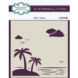 Creative Expressions Sue Wilson Stencil 6x6 Inch Palm Trees (CEST068) (OUTLET)
